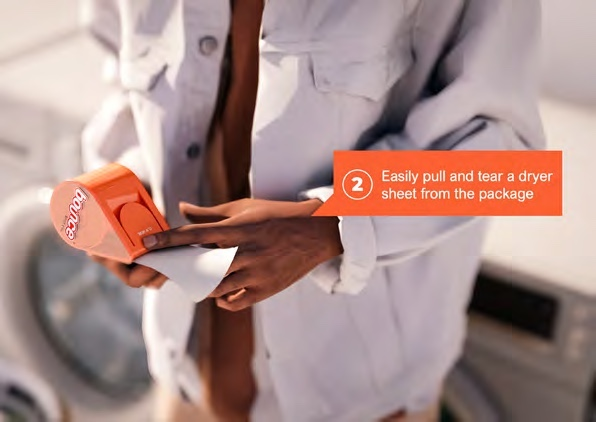 Step 2: A dedicated opening makes each sheet easy to reach without opening a bulky box.