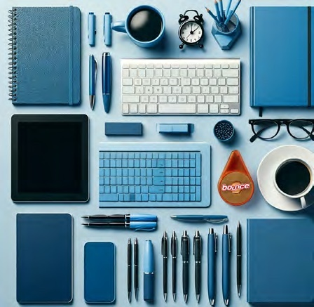 Blue campaign art direction for professional settings